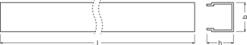 LEDVANCE Abblendung ws sym direkt Kst LS AY -PC/W01/C/1 1000x26,3x17,7mm
