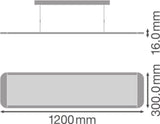 LEDVANCE LED-Pendelleuchte 1LED 4000K PANEL D/I 1200 36 W 4000 K UGR19 4000lm