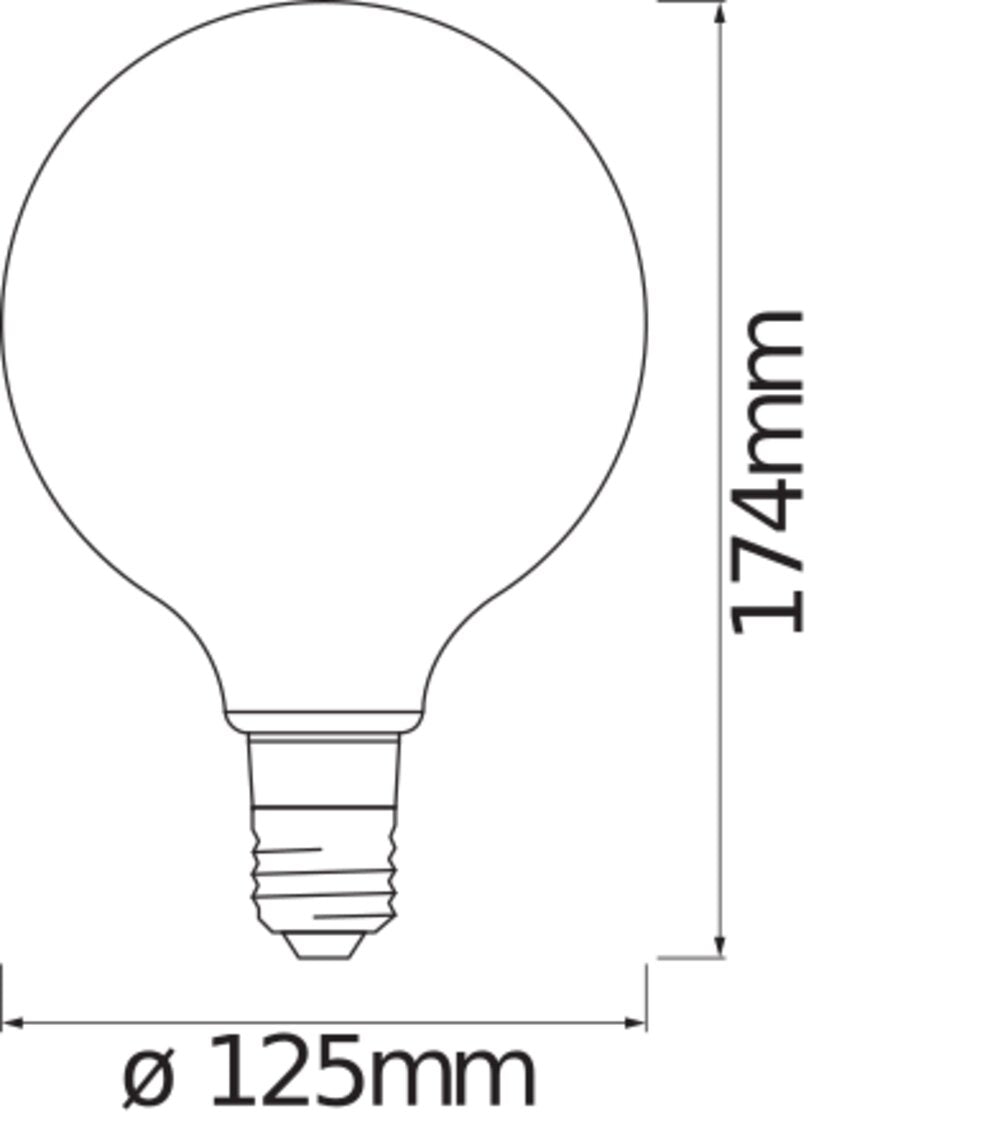 LEDVANCE LED-Kugellampe FM E27 6W 2400K SMART ZB Fil Globe 52 DIM 6W 824 23 ws
