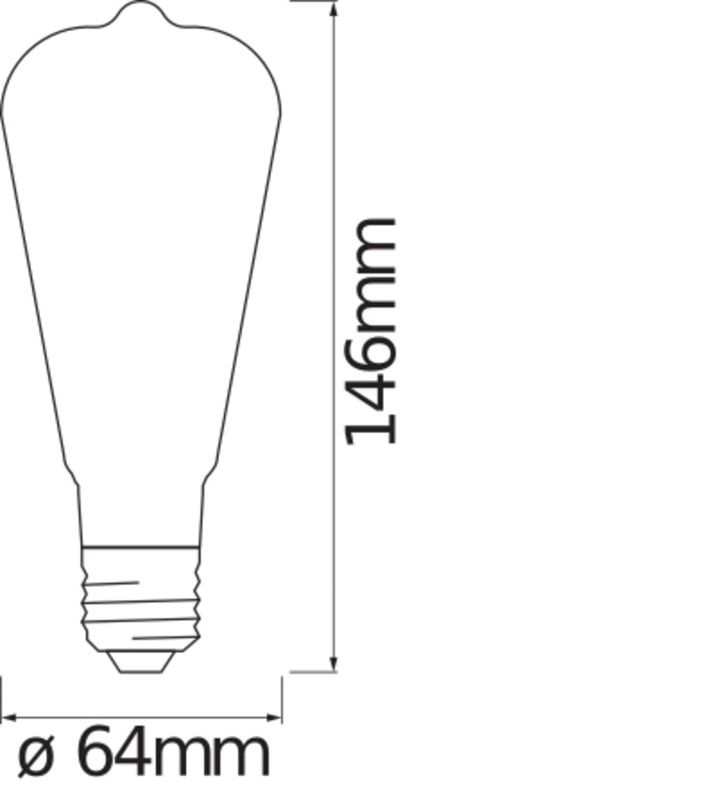 LEDVANCE LED-Lampe FM E27 ST64 6W 2400K SMART ZB Fil Edison 52 DIM 6W 824 2 ws