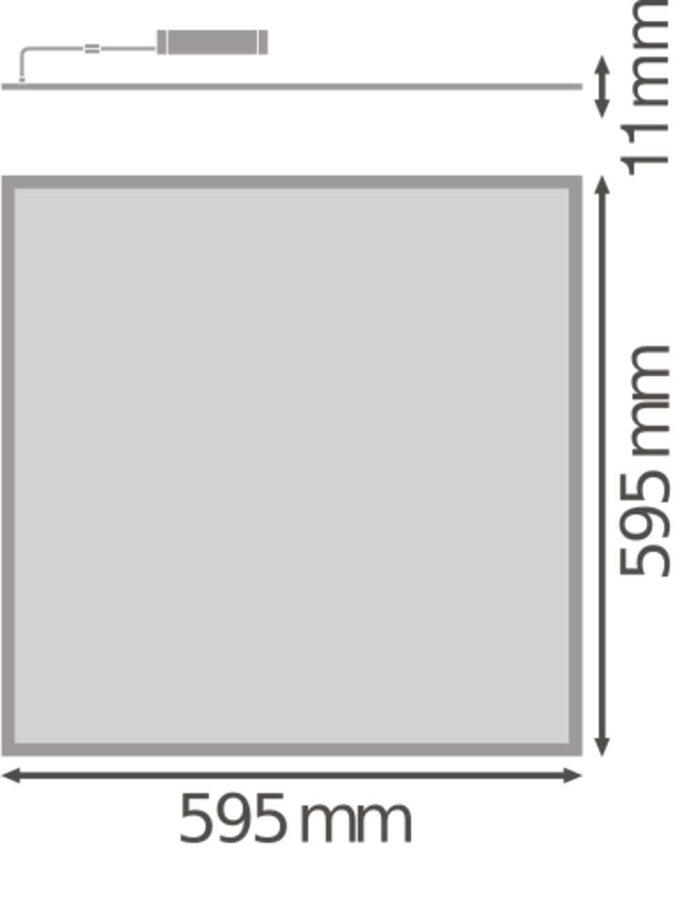 LEDVANCE LED-Panel 595x595mm 40W 4600lm BIOLUX HCL PL 600 S 40W TW DALI 2700-650