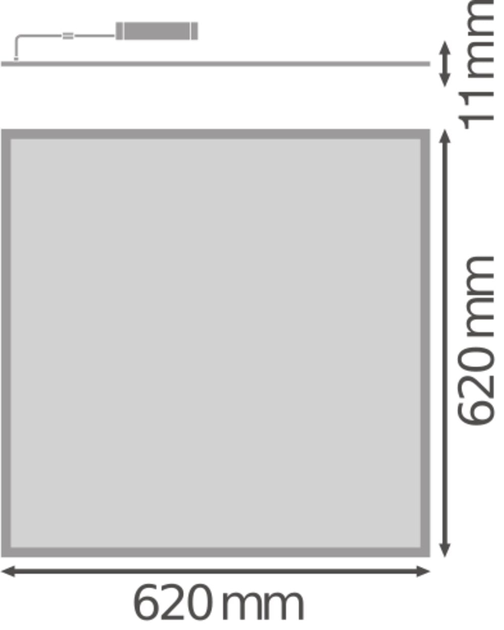 LEDVANCE LED-Panel 620x620mm 43W 4000lm BIOLUX HCL PL 625 ZB 43W 2700-6500K 2700