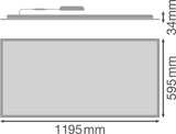 LEDVANCE LED-Panel 1195x595mm 53W 4000K PL COMP 1200X600 V 53W 840 5830lm ws