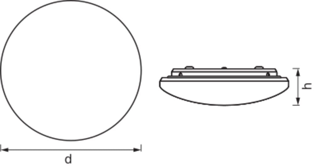 LEDVANCE LED-Sensorleuchte 25W 3000K ws Orbis IP44 Sensor 400mm 25W 1800lm Konv