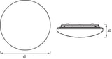 LEDVANCE LED-Sensorleuchte 25W 3000K ws Orbis IP44 Sensor 400mm 25W 1800lm Konv