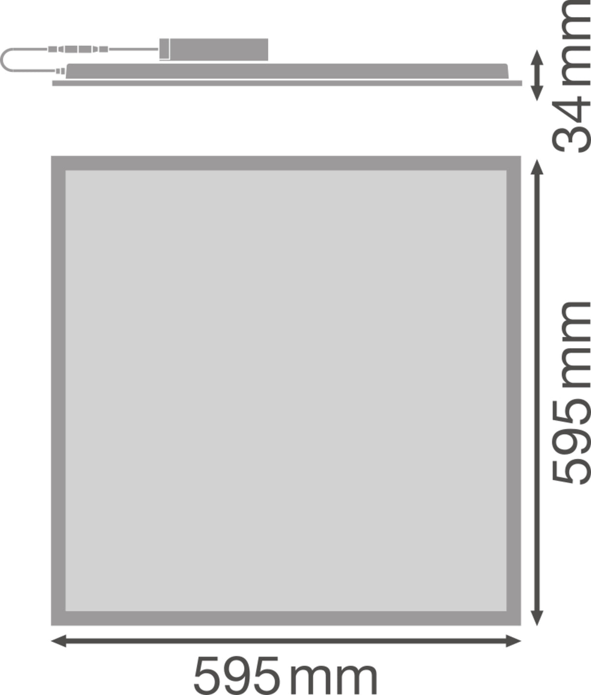 LEDVANCE LED-Panel 595x595mm 30W 4200lm PL COMP 600 V 30W ML 84065 U19 4000-6500