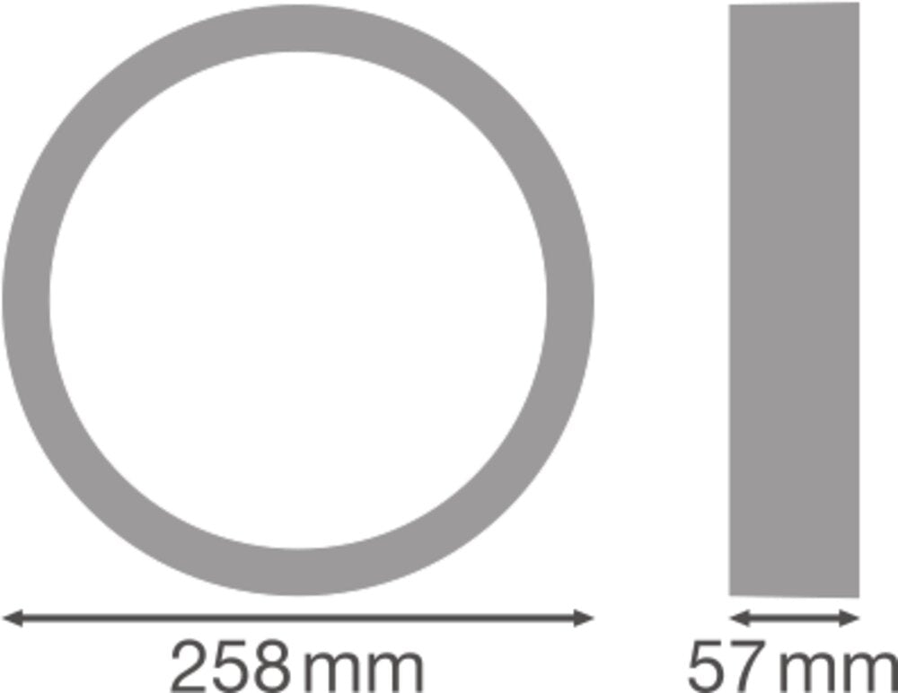 LEDVANCE Dekorelement sw Kst 258mm SURFACE BULKHEAD SF BLKH RING 250 BK
