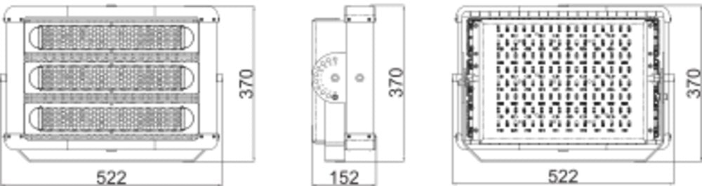LEDVANCE LED-Anbaustrahler 300W Konv sw ECO HP FLOOD 300W 857 VN 36600LM BK 1LED
