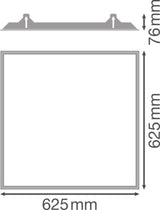 LEDVANCE Einbaurahmen ws Alu L625mm PANEL 600 RECESSED MOUNT FRAME B625mm