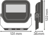 LEDVANCE LED-Anbaustrahler 10W Konv 1LED Floodlight FL PFM 10 W 6500 K SYM 100 WT