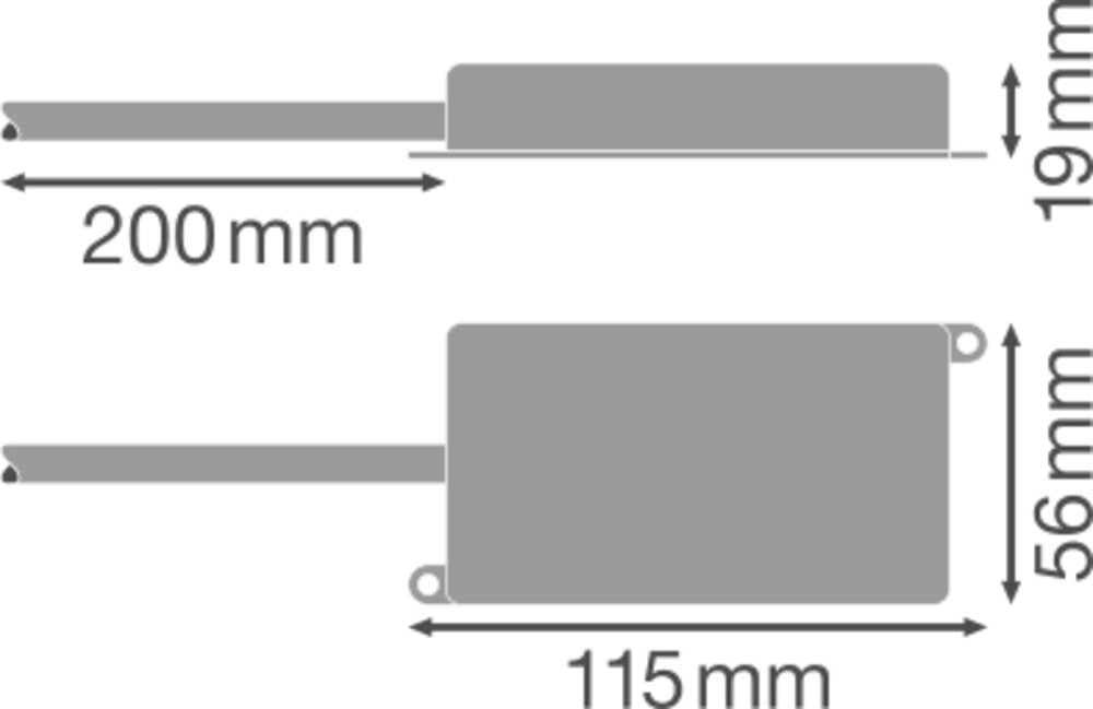 LEDVANCE Befestigungsset ws ST L115mm CONNECTOR BOX 5POLE L/N/E/D+/D- 4x B56mm