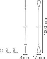 LEDVANCE Seilabhängung L1000mm B17mm PANEL SECURITY KIT 4x H4mm
