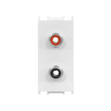 Audiosteckdose 1M 2xRCA, weiß