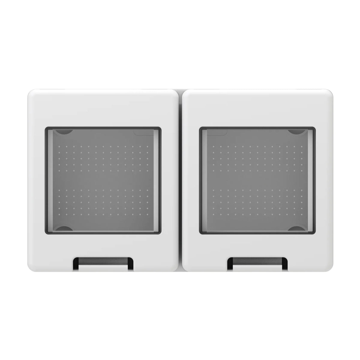 Aufputz Gehäuse mit Rückwand 2x2M, IP55, weiß