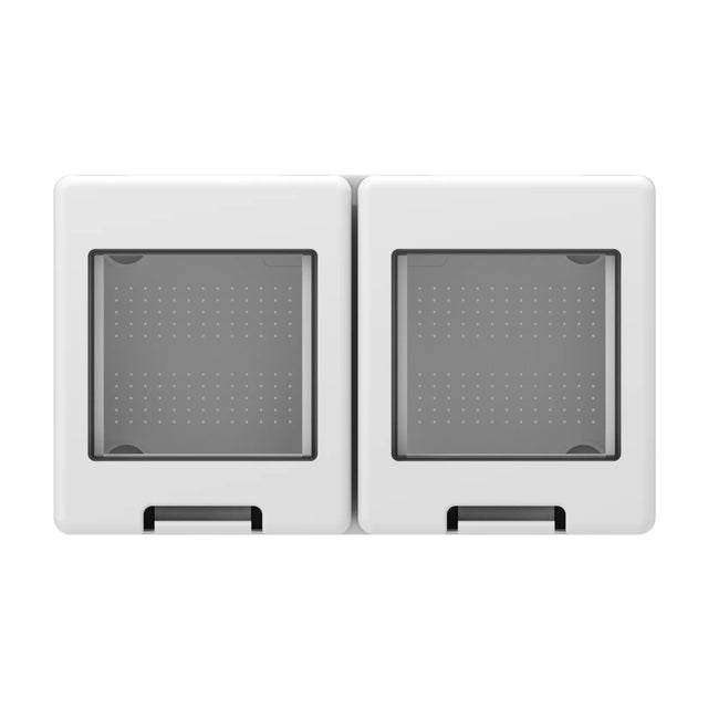 Aufputz Gehäuse mit Rückwand 2x2M, IP55, weiß