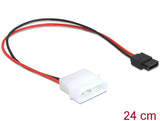Delock Stromkabel Molex 4 Pin Stecker zu Slim SATA 6 Pin Buchse 24 cm