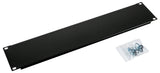 Blindplatte Stahl, 19", 2HE, RAL9005