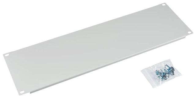 Blindplatte Stahl, 19", 3HE, RAL7035
