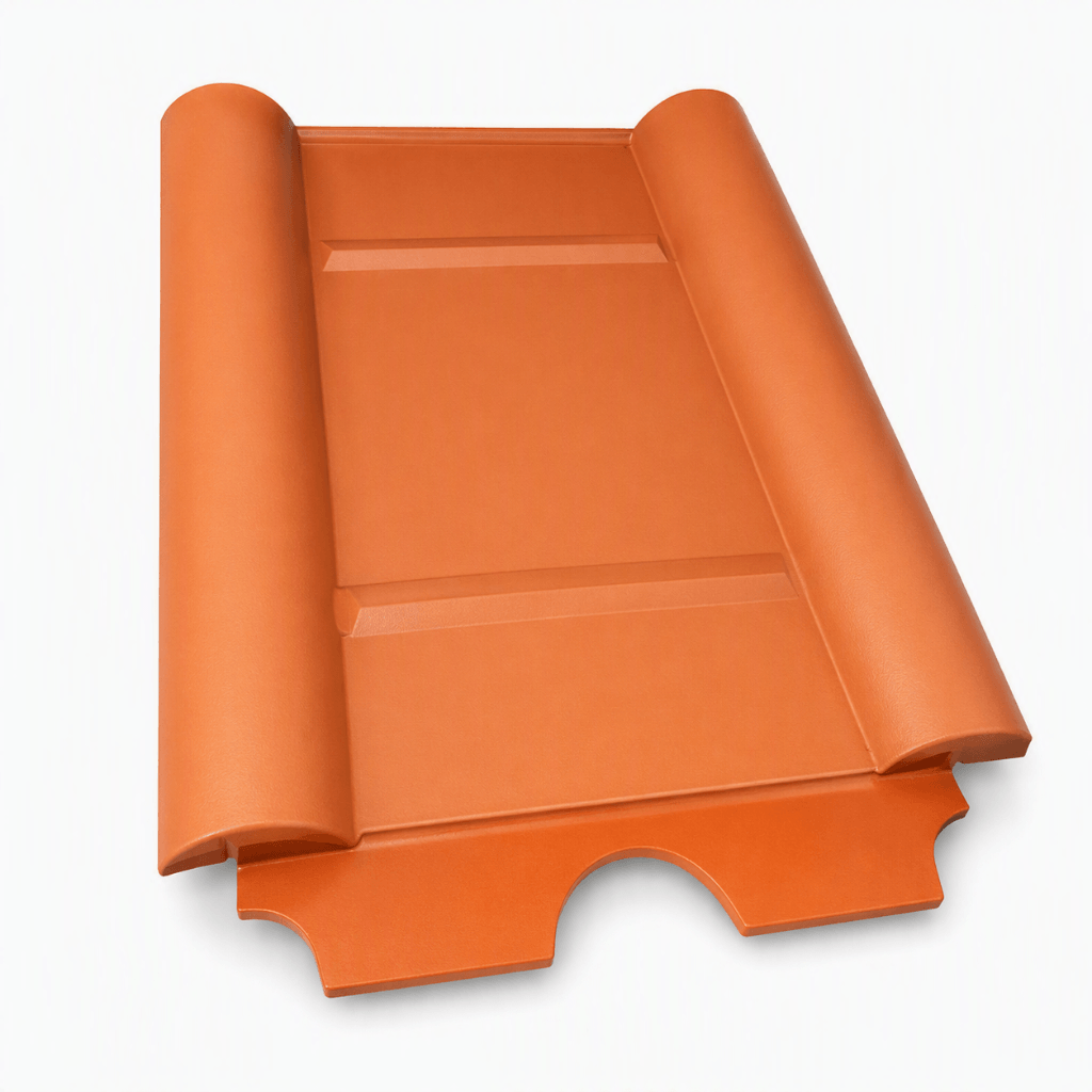 Marzari Metalldachplatte Typ Beton Big, rot