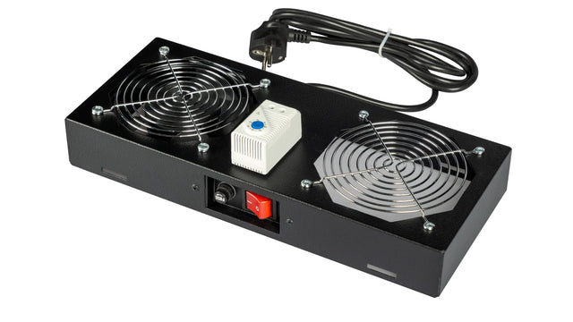 Dach-Lüfter 1-fach für S-RACK, Analoger Thermostat, RAL9005