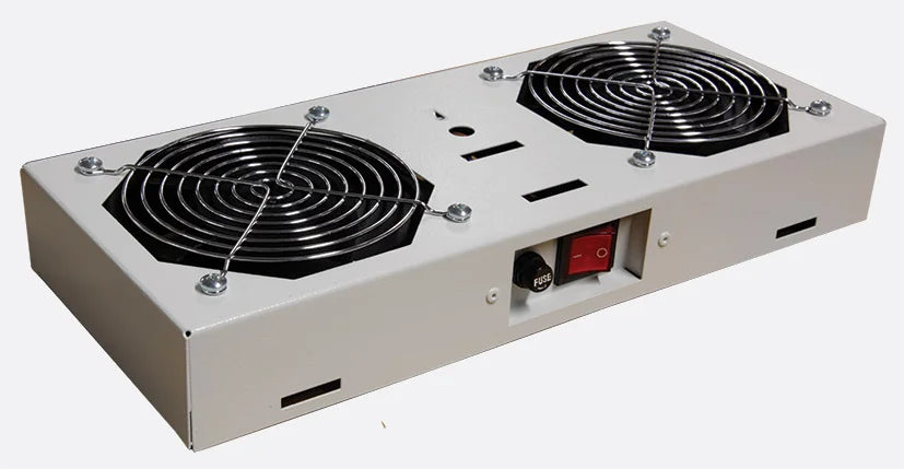 Dach-Lüfter 2-fach für S-RACK, Schalter (ein/aus), RAL7035