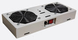 Dach-Lüfter 2-fach für S-RACK, Schalter (ein/aus), RAL7035