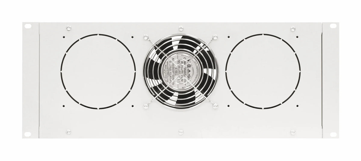 Dachlüfter mit 1 Ventilator u. Thermostat, 19", 4HE, RAL7035