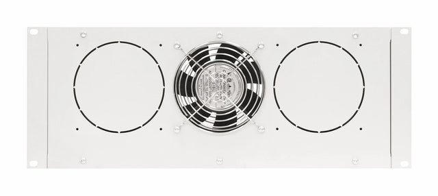Dachlüfter mit 1 Ventilator u. Thermostat, 19", 4HE, RAL7035