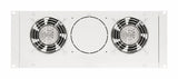Dachlüfter mit 2 Ventilatoren u.Thermostat, 19", 4HE,RAL7035