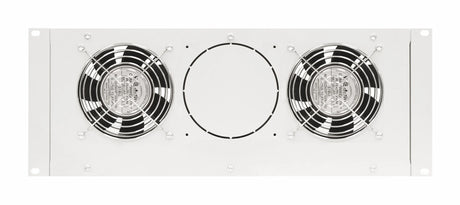 Dachlüfter mit 2 Ventilatoren u.Thermostat, 19", 4HE,RAL7035