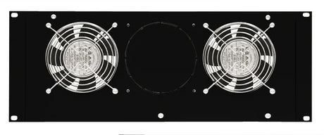 Dachlüfter mit 2 Ventilatoren u.Thermostat, 19", 4HE,RAL9005