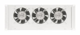 Dachlüfter mit 3 Ventilatoren u.Thermostat, 19", 4HE,RAL7035