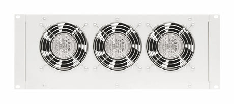 Dachlüfter mit 3 Ventilatoren u.Thermostat, 19", 4HE,RAL7035