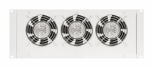 Dachlüfter mit 3 Ventilatoren u.Thermostat, 19", 4HE,RAL7035