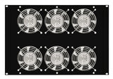 Dachlüfter mit 6 Ventilatoren u.Thermostat, 19", 8HE,RAL9005