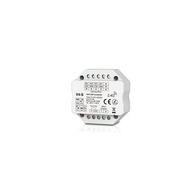 DOTLUX 4 in1 LED Funk-Empfänger/Dimmer für mehrfarbige LED-Streifen Fusion Technologie 4x 3A 12-24V