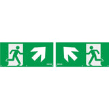 DOTLUX Erweitertes Piktogrammset Pfeil diagonal links und rechts oben für LED-Notleuchte EXITmulti (Artikel 3177) Set 2 Stück