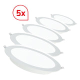 DOTLUX LED-Downlight CIRCLEflat 6W 4000K  inkl. Treiber Set 5 Stück