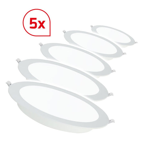 DOTLUX LED-Downlight CIRCLEflat 6W 4000K  inkl. Treiber Set 5 Stück