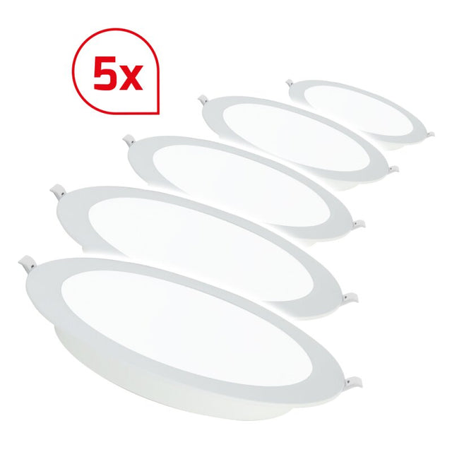 DOTLUX LED-Downlight CIRCLEflat 6W 4000K  inkl. Treiber Set 5 Stück