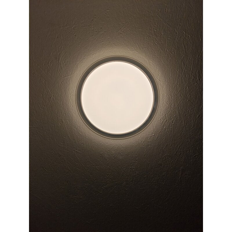 DOTLUX LED-Leuchte LUNAnoir Rauchglasoptik IP40 Ø400mm 20W 2700K