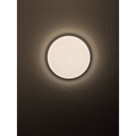DOTLUX LED-Leuchte LUNAnoir Rauchglasoptik IP40 Ø400mm 20W 2700K