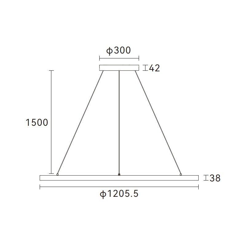 DOTLUX LED-Pendelleuchte AURA max. 12W 4000K 1205mm DALI-2 POWERselect