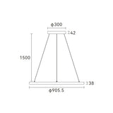 DOTLUX LED-Pendelleuchte AURA max. 80W 4000K 905mm DALI-2 POWERselect
