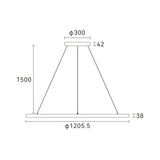 DOTLUX LED-Pendelleuchte AURA max. 12W 4000K 1205mm DALI-2 POWERselect