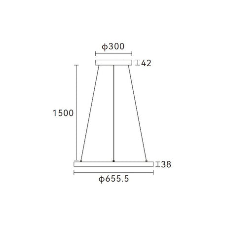 DOTLUX LED-Pendelleuchte AURA max. 60W 4000K 655mm DALI-2 POWERselect