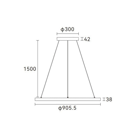 DOTLUX LED-Pendelleuchte AURA max. 80W 4000K 905mm DALI-2 POWERselect