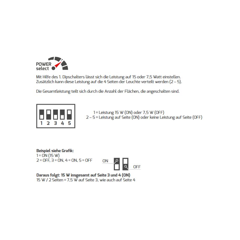 DOTLUX LED-Pollerleuchte WAY 20cm 7,5/15W 4000K