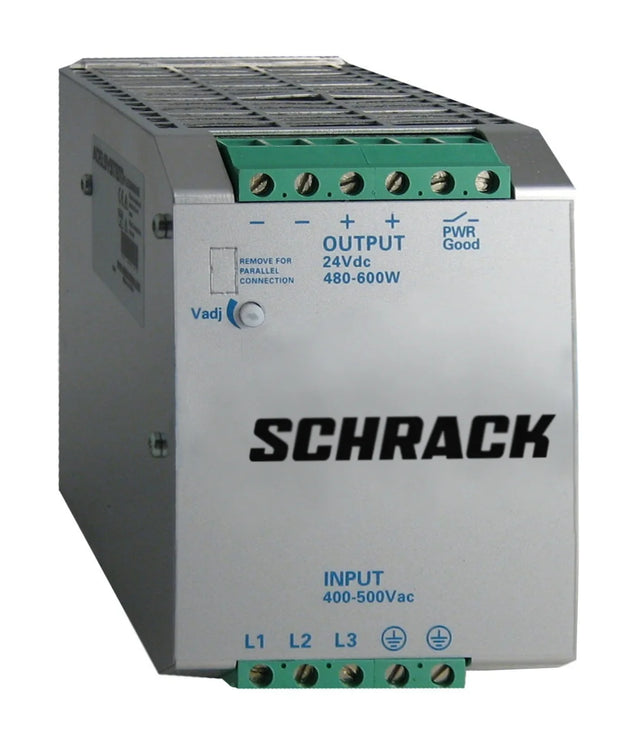 Dreiphasiges Netzgerät getaktet, 400VAC/24VDC, 22A bei 50°C