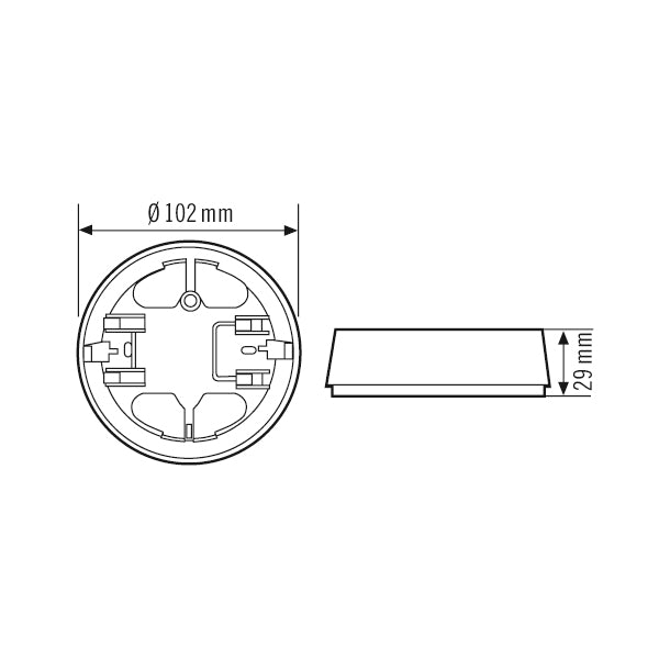 ESYLUX Montageset ws Zubehör BASIC MOUNTING BOX IP20 SM WH